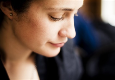 Thoughtful looking woman