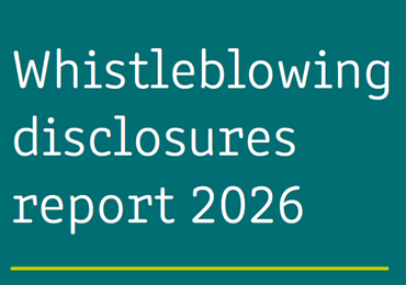 Front cover of Whistleblowing disclosures report 2026